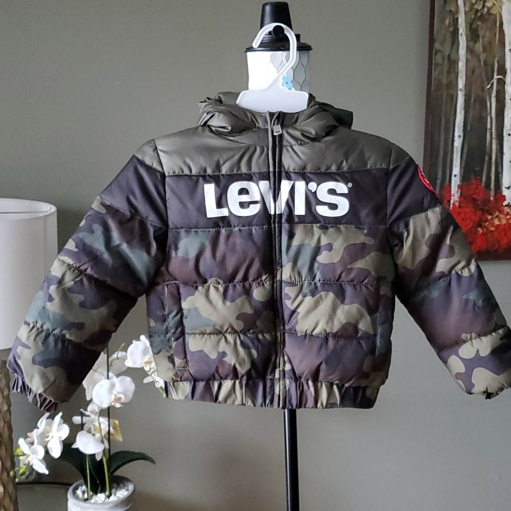 Boys Levi Water Resistant Camo Coat 3T
